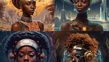 AFRO Art- 4 Black Women