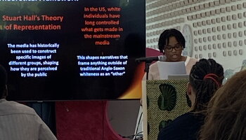 student 3 presenting