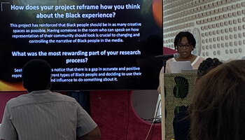 student 3 presenting