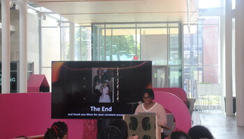 student 3 presenting
