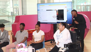 Group 2 photo of 4 students for panel discussion