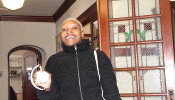 Student entering AFRO