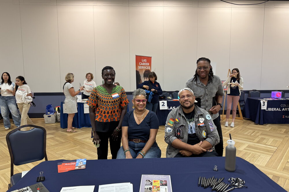 African American Studies faculty at the department table for the Humanities Open House