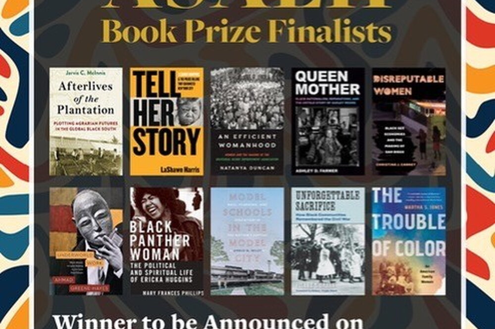 ASALH Book Prize Finalist Poster- Collage of Authored Books