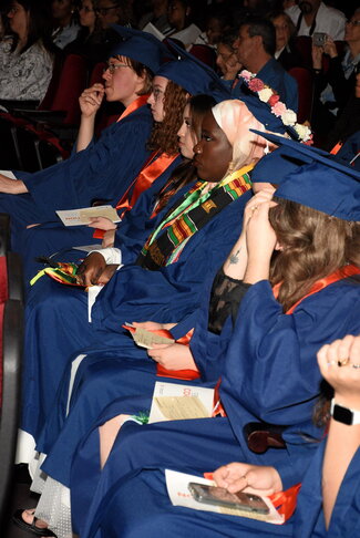 Convocation graduates in the audience