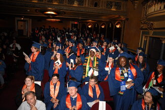 Convocation graduates in the audience