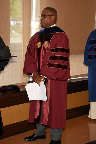 Professor Leonard McKinnis at convocation