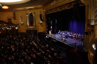 All presenters for convocation on stage
