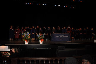 All presenters for convocation on stage