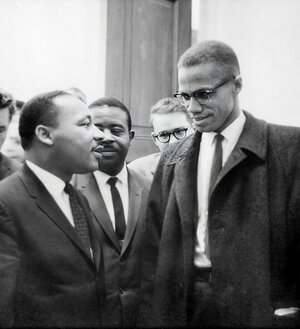 Martin Luther King and Malcom X after King's press conference at the U.S. Capitol about the Senate debate on the Civil Rights Act of 1964 by Trikosko, Marion S., photographer